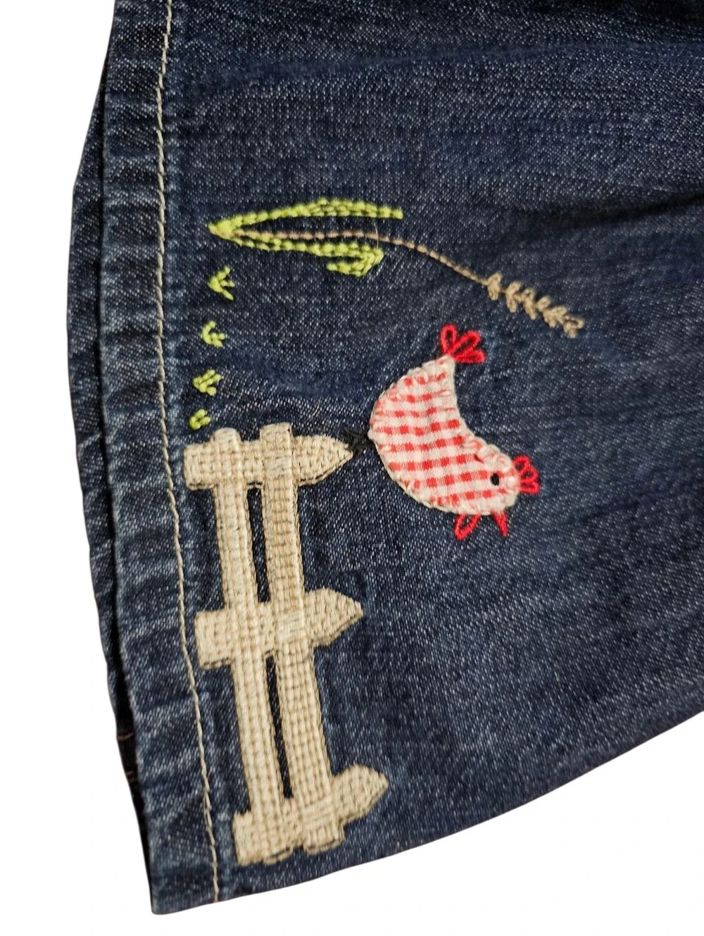 Oshkosh B'Gosh 0-3m Denim Farm Theme Dress Overall